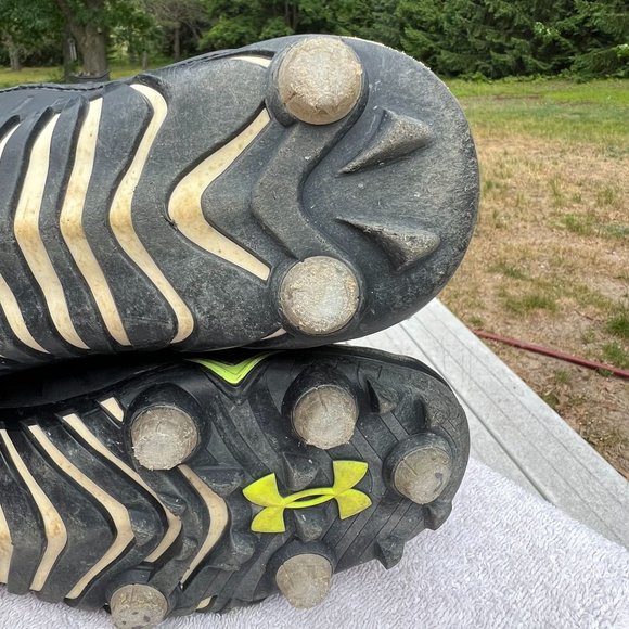 Under Armour Clutch Fit Mens 11.5 Triple Black Football‎ Cleats 1258022-001 - Picture 6 of 12